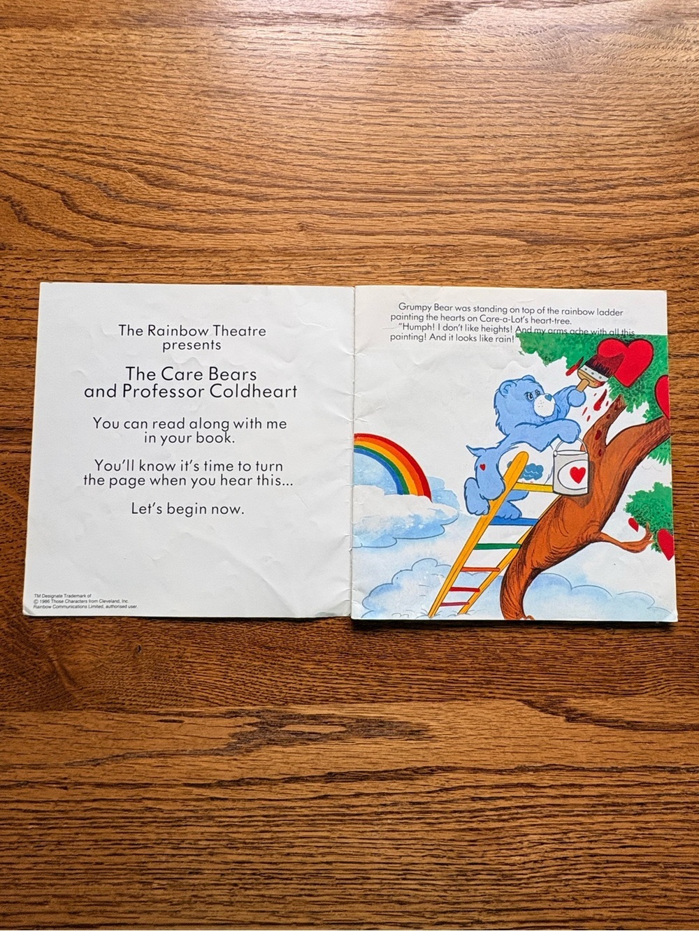 VTG 1986 Care Bears childrens Book "Care Bears and Professor Coldheart" - Picture 7 of 9